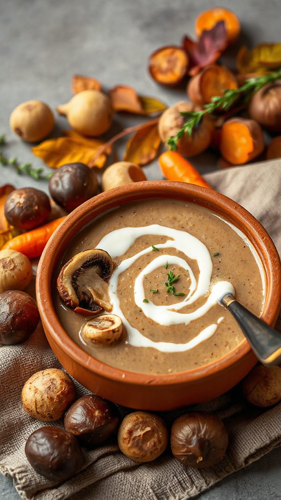 creamy autumn chestnut soup