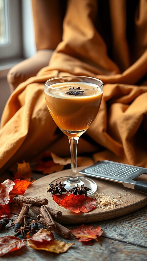 creamy autumn spice cocktail
