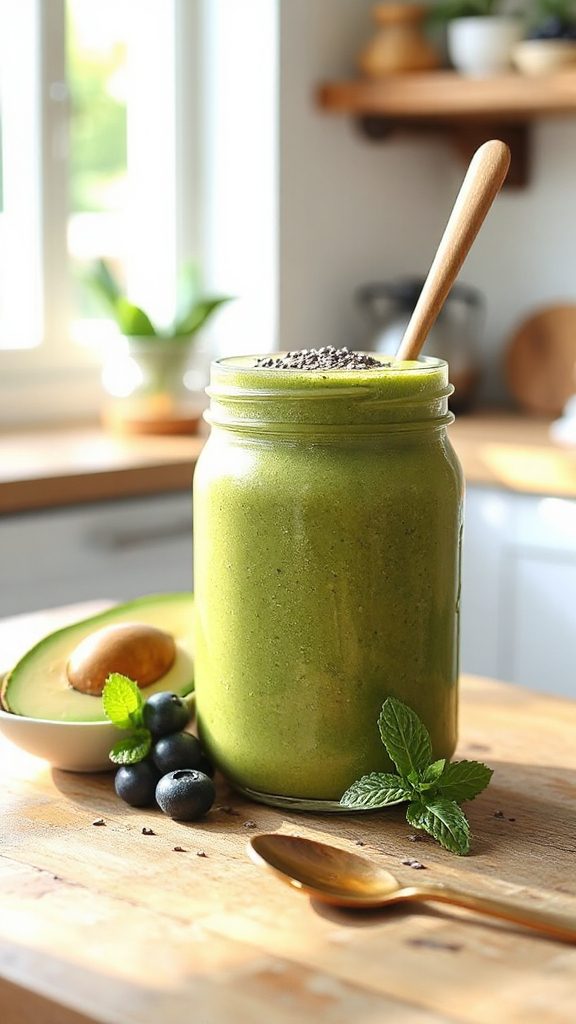 creamy avocado green smoothie