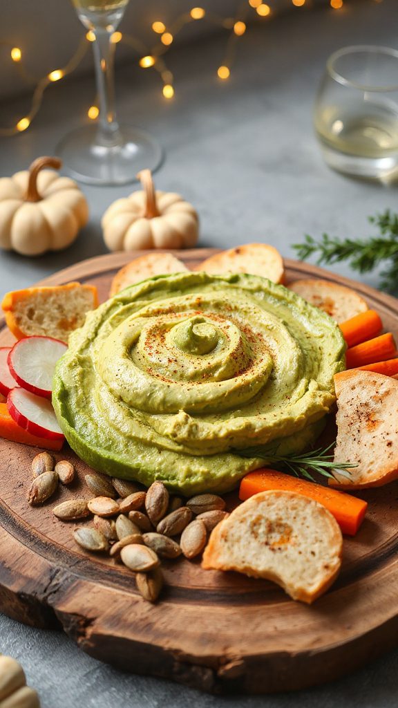 creamy avocado hummus dip