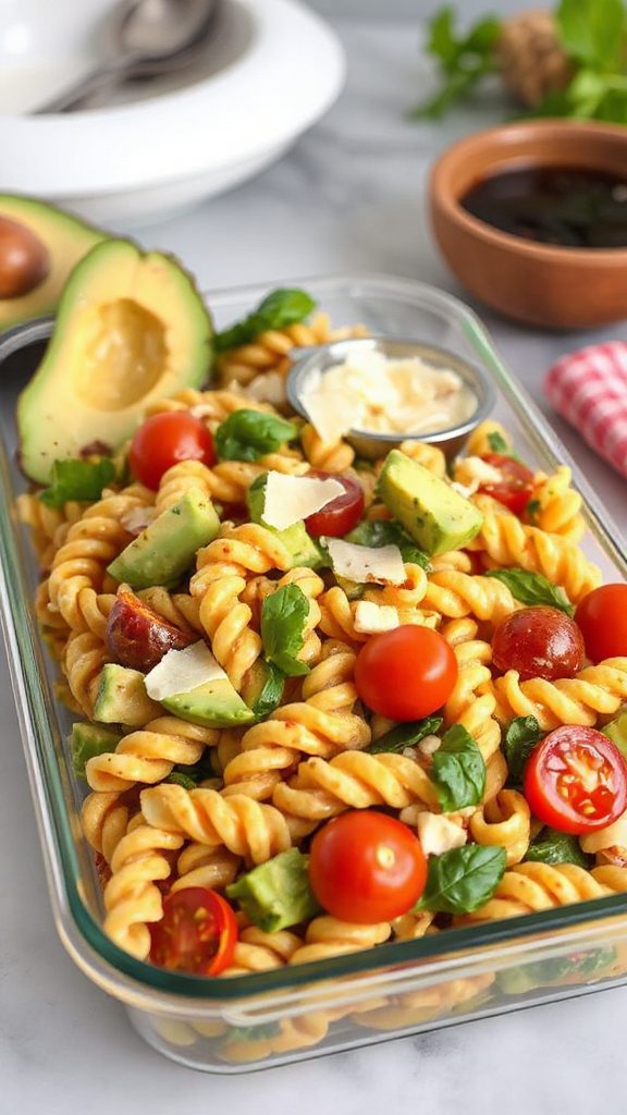 creamy avocado pasta salad