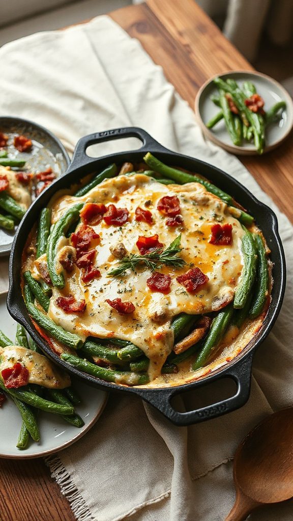 creamy bacon green bean bake