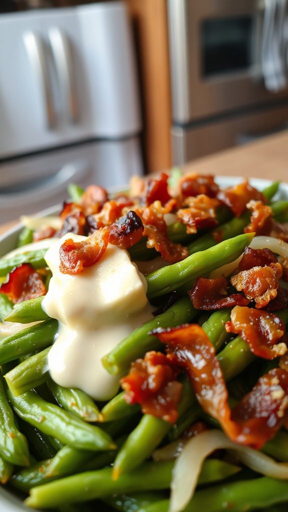 creamy bacon green bean gratin creamy bacon green bean gratin