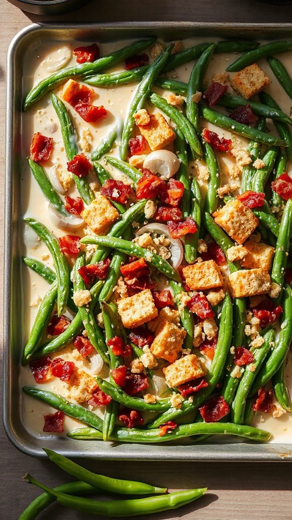 creamy bacon green beans