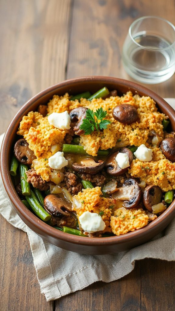 creamy beef green bean casserole