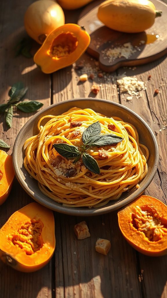 creamy butternut squash carbonara