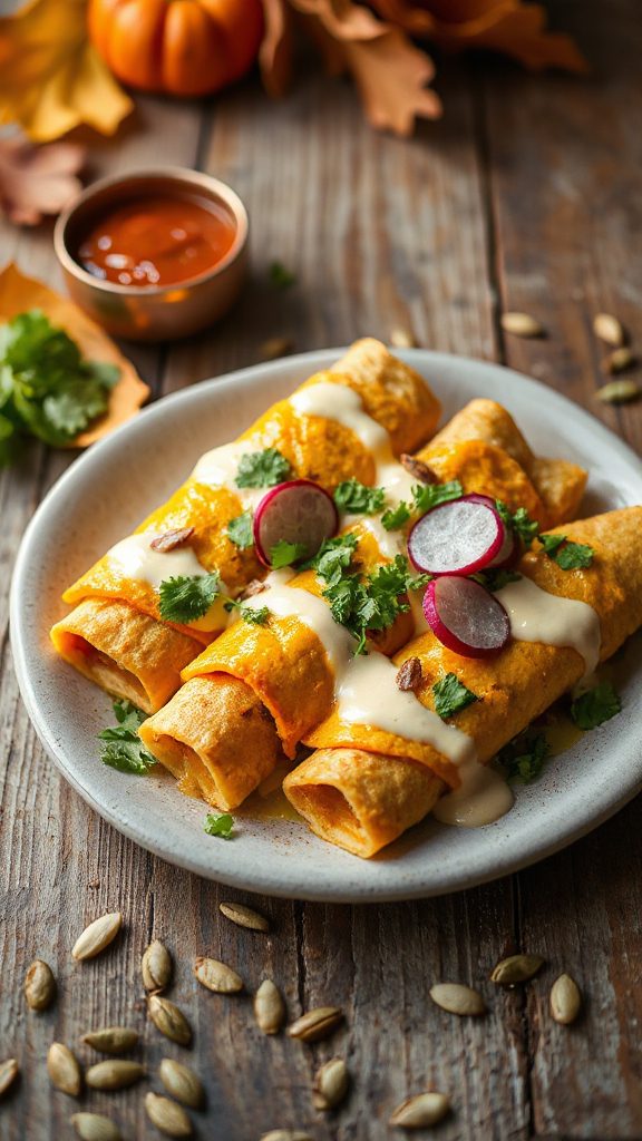 creamy butternut squash enchiladas