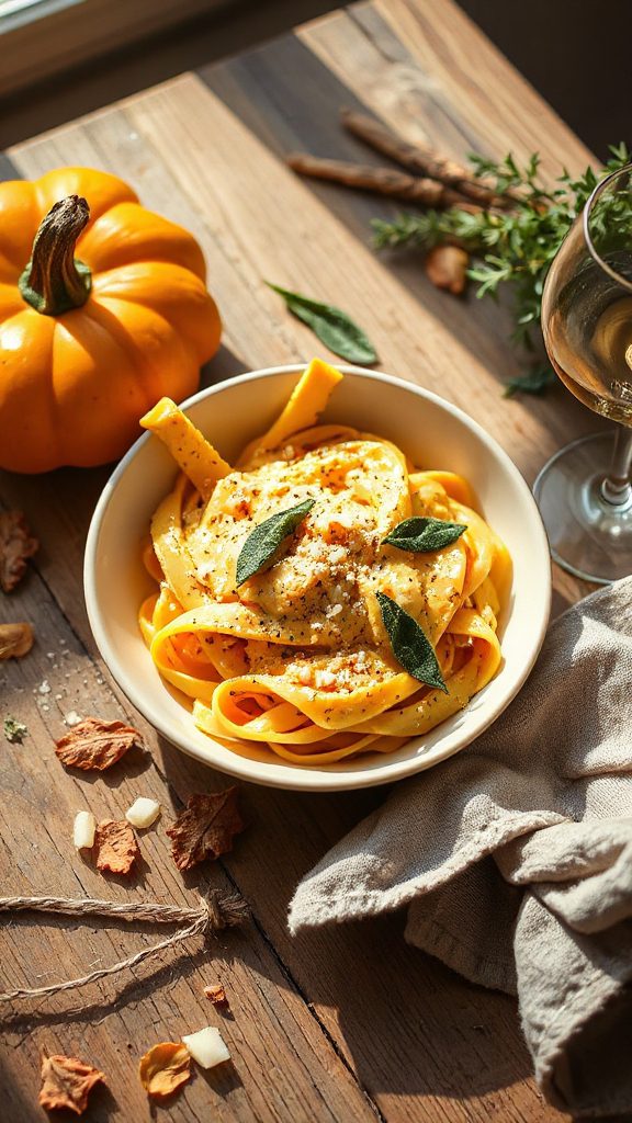 creamy butternut squash pasta