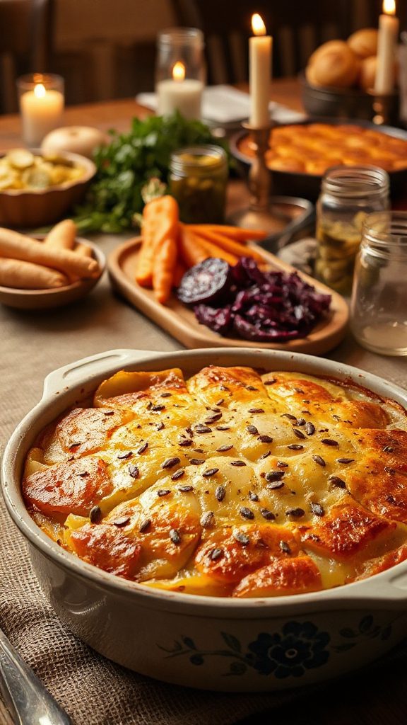 creamy caraway potato gratin