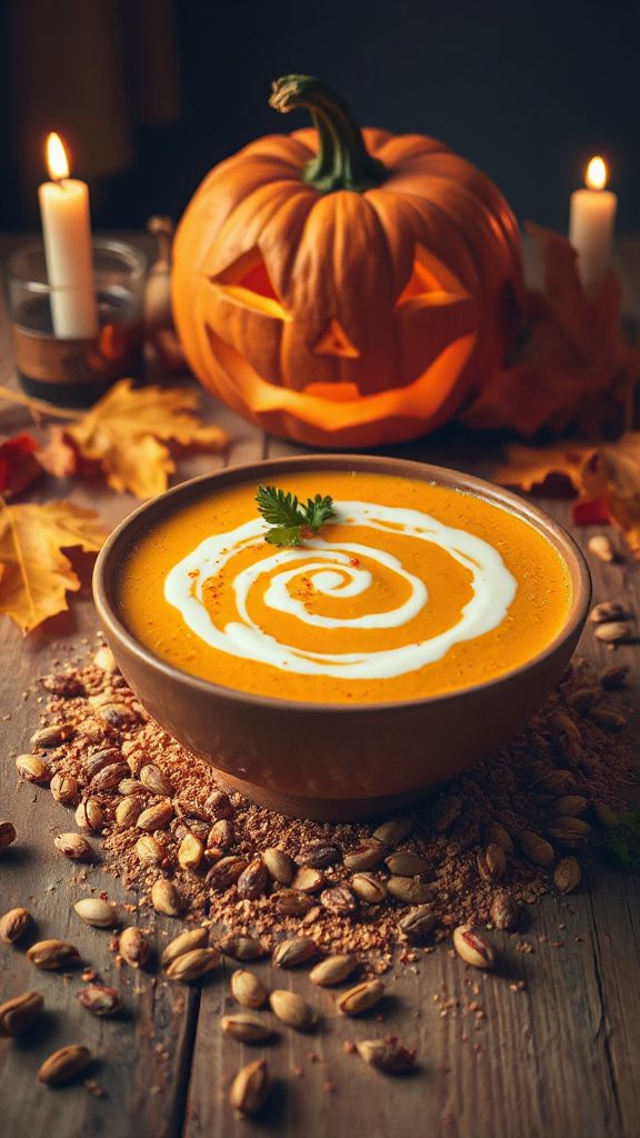 creamy cardamom pumpkin soup