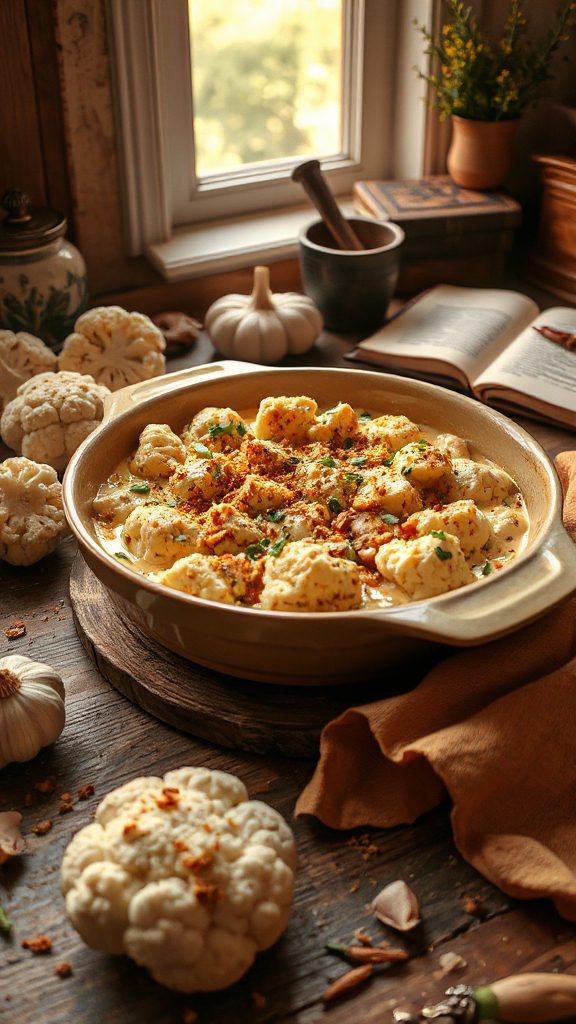 creamy cauliflower cheese gratin