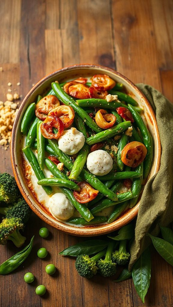 creamy cauliflower green beans