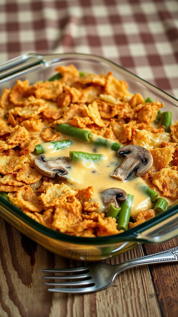creamy cheesy green bean casserole