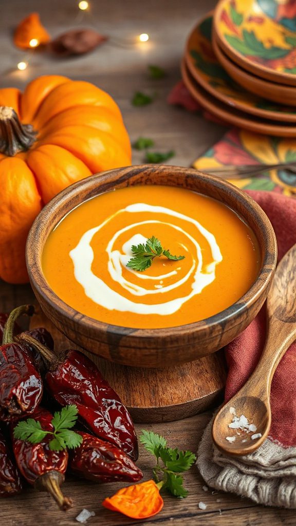 creamy chipotle pumpkin soup