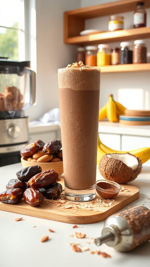 creamy chocolate almond smoothie