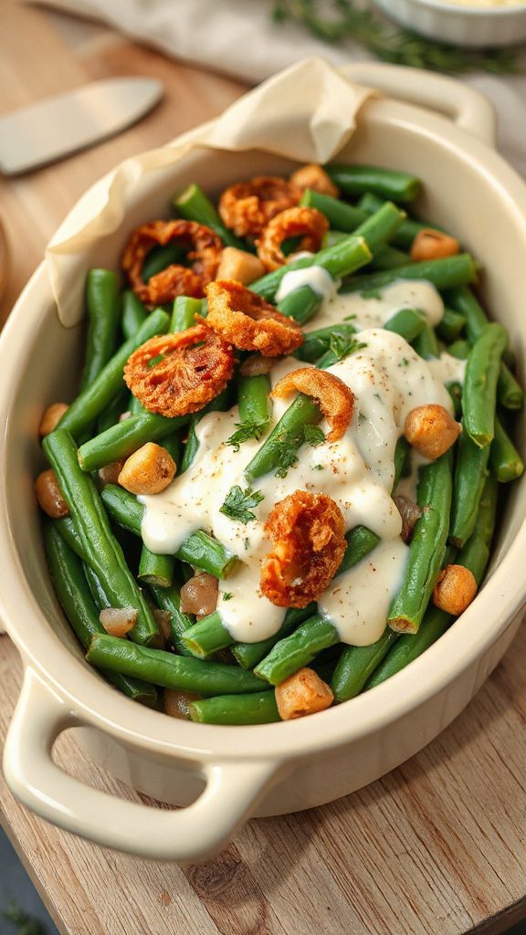 creamy dairy free green beans creamy dairy free green beans