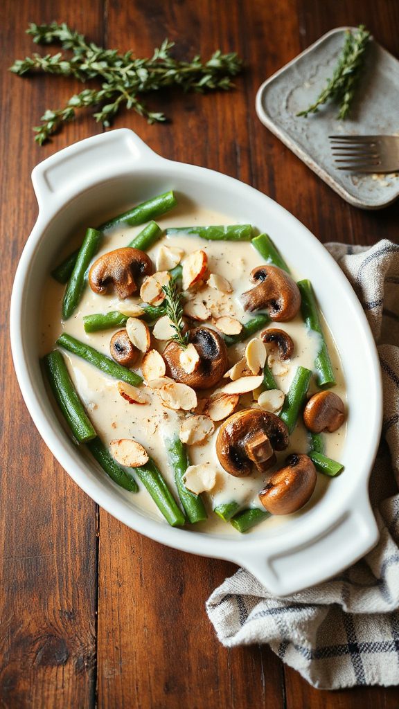 creamy dairy free green beans