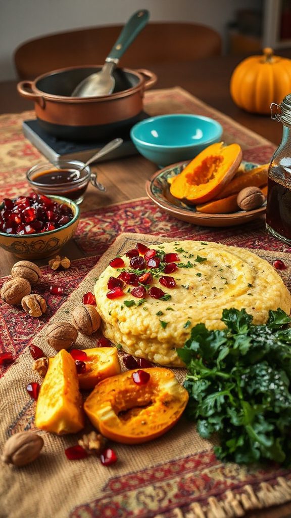 creamy fesenjan inspired risotto