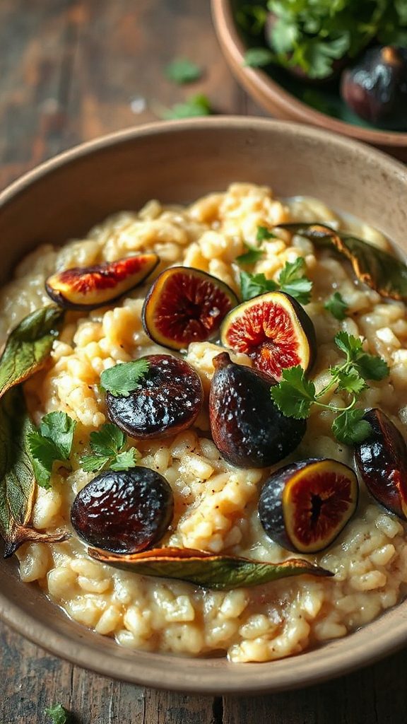 creamy fig plantain risotto creamy fig plantain risotto