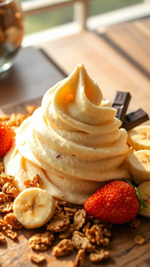 creamy frozen banana dessert