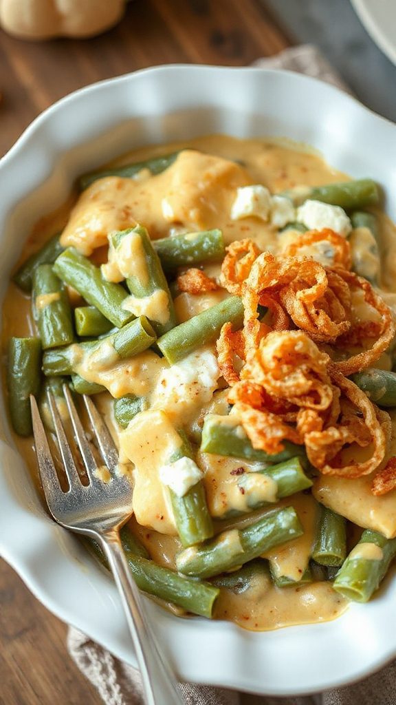 creamy garlic cheddar casserole