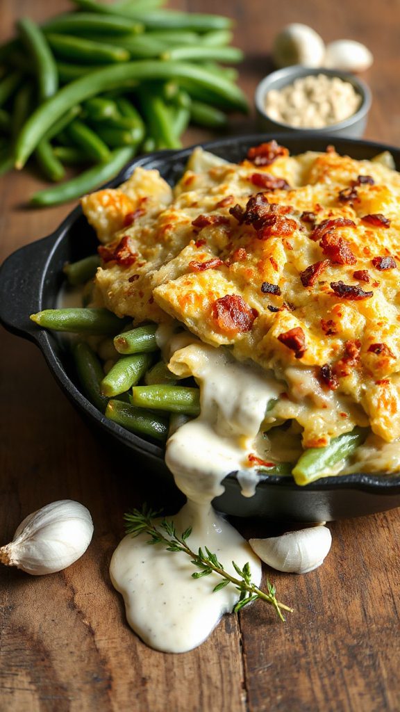 creamy garlic green bean casserole creamy garlic green bean casserole
