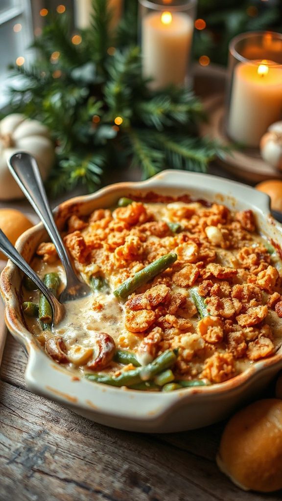 creamy garlic green beans