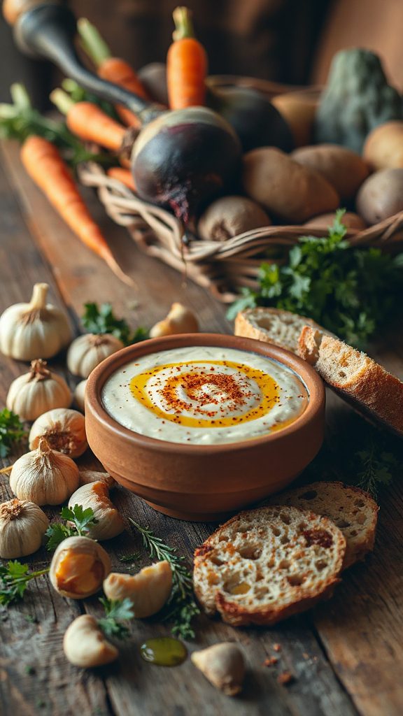 creamy garlic infused mayonnaise dip