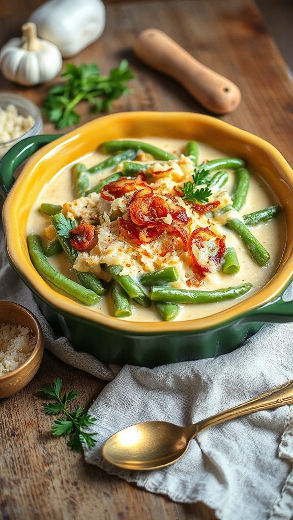 creamy garlic parmesan casserole