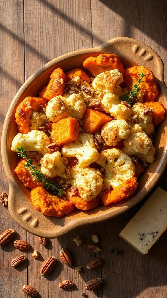 creamy garlic parmesan cauliflower