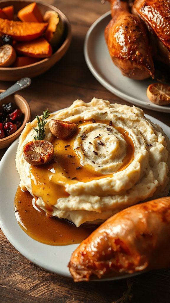 creamy garlic pepper mashed potatoes