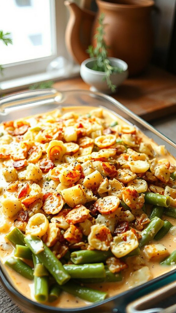 creamy green bean bake