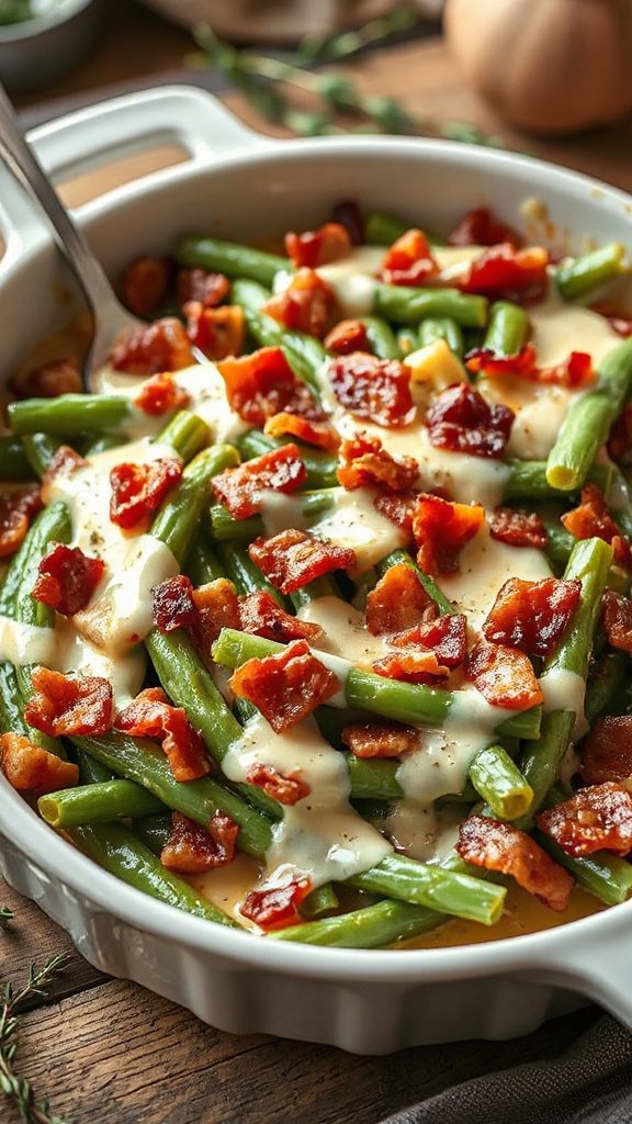 creamy green bean bake