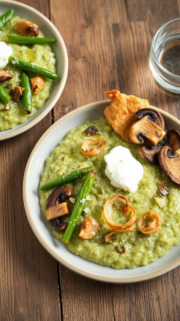 creamy green bean risotto