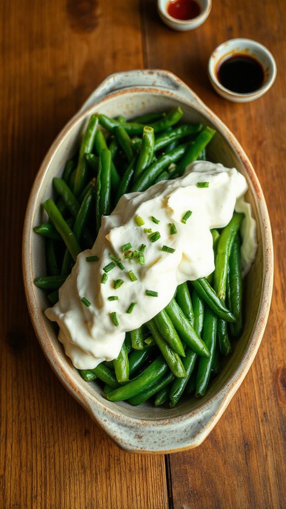 creamy green bean stir fry
