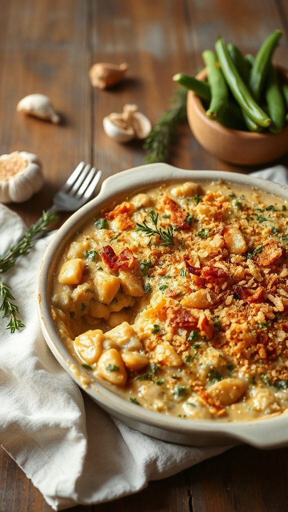 creamy hearty bean casserole