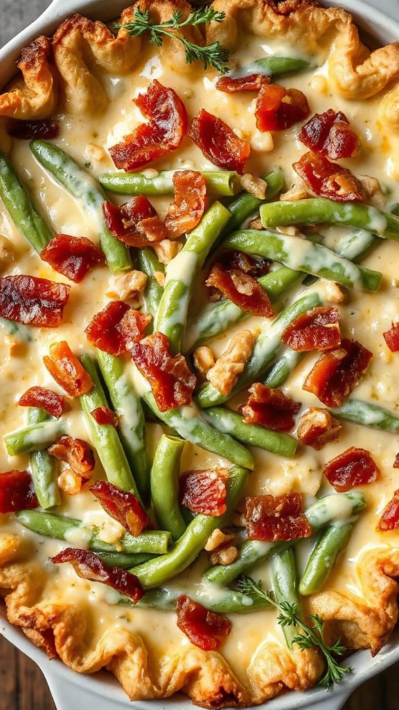 creamy herb green beans