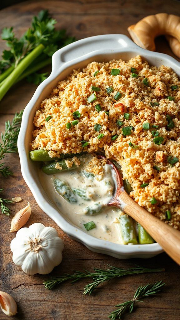 creamy herb green beans casserole creamy herb green beans casserole
