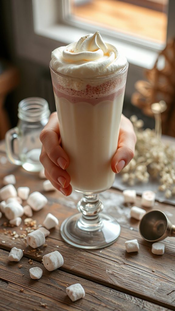 creamy herbal vodka shake