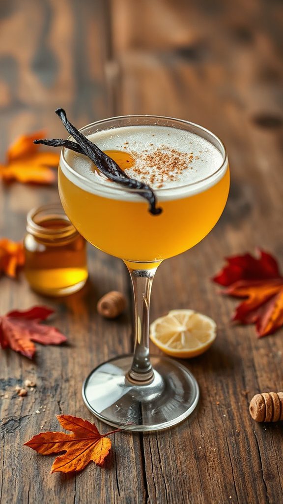 creamy honey sake sour