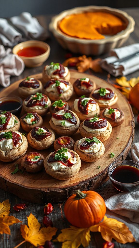 creamy kokum stuffed mushrooms