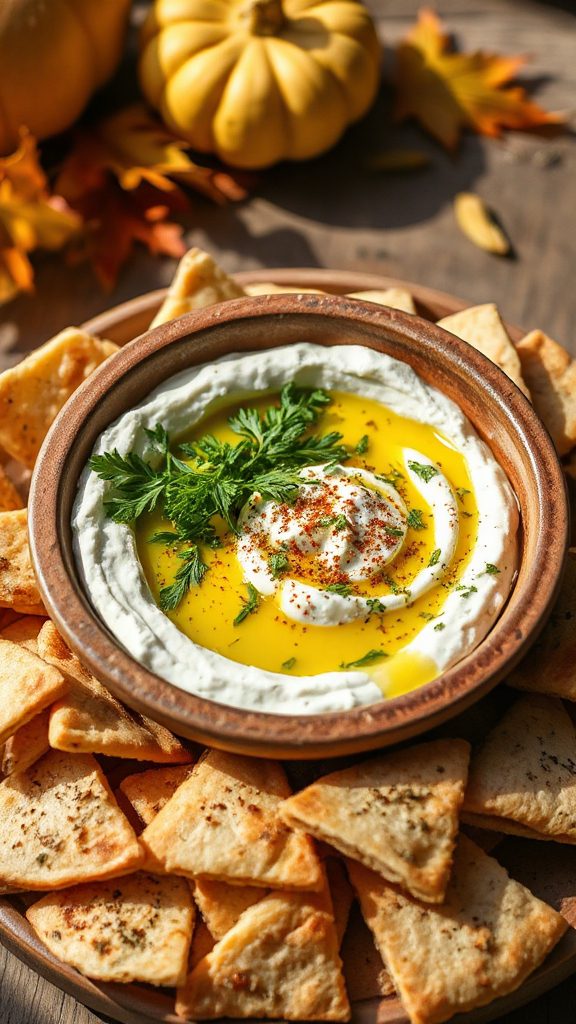 creamy labneh herb dip