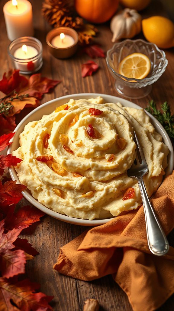 creamy lemon garlic mashed potatoes