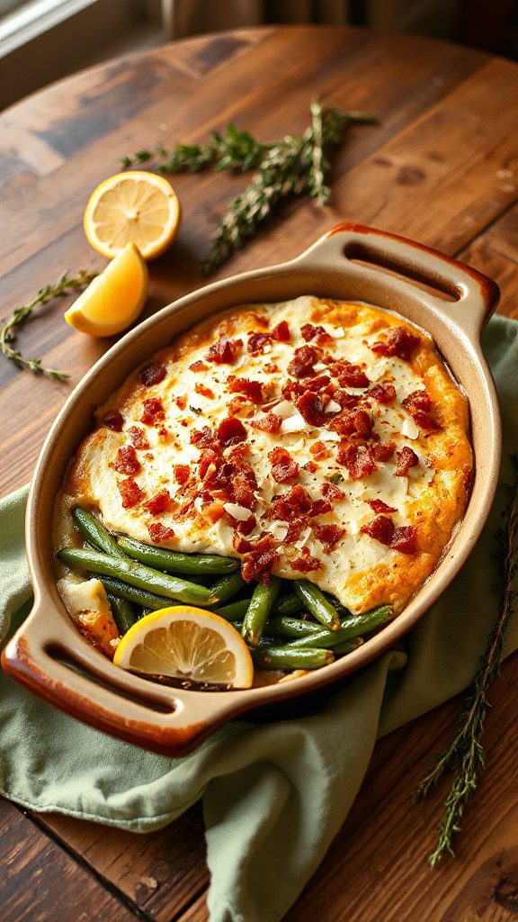 creamy lemon herb casserole