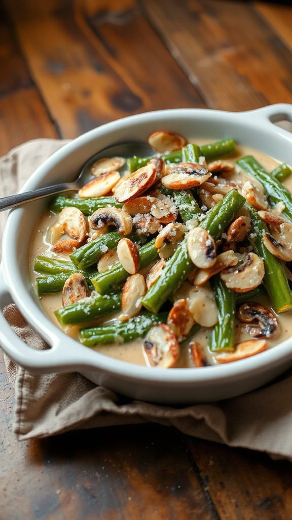 creamy mushroom green bean casserole