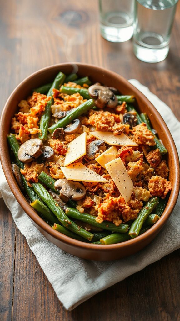 creamy mushroom green bean casserole