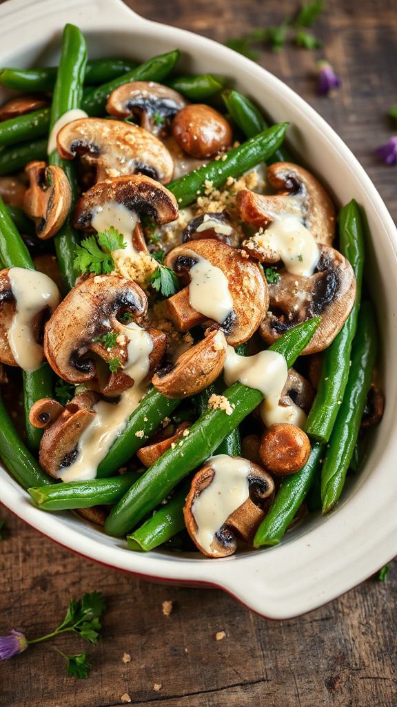 creamy mushroom green bean casserole