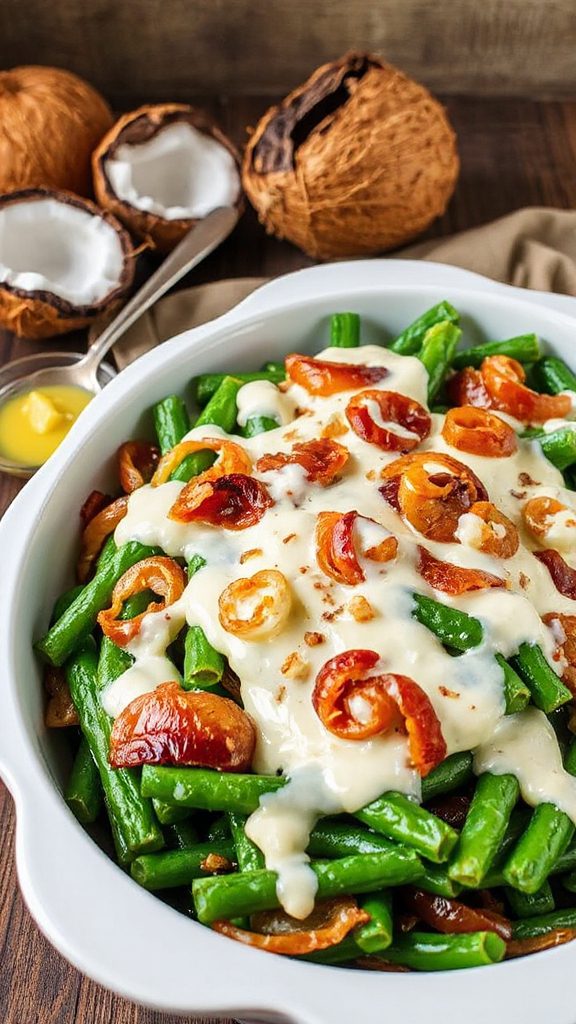 creamy mushroom green bean casserole