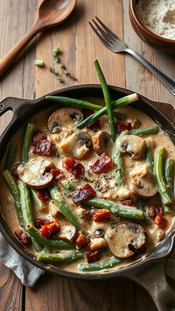 creamy mushroom green bean casserole