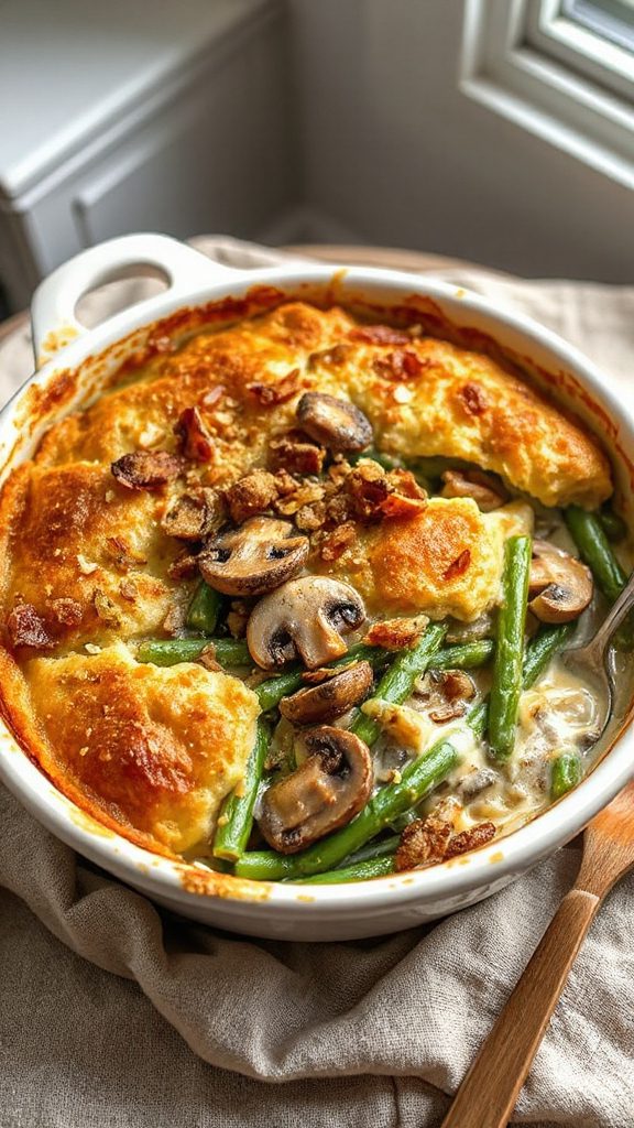 creamy mushroom green bean casserole creamy mushroom green bean casserole